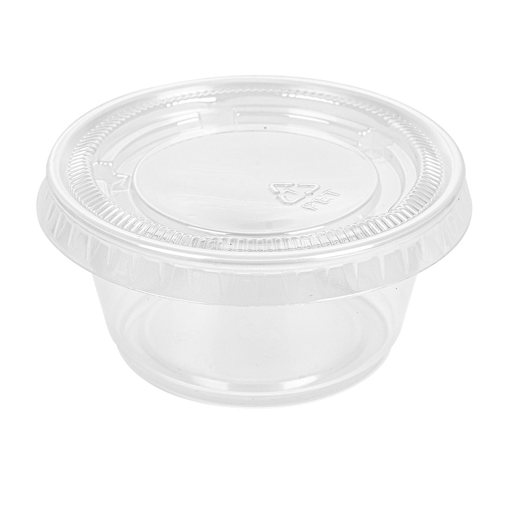 50 Kleine Behälter + 50 Deckel 60 Ml Ø6,2X3,2 Cm Transparent Pp (24 Ei