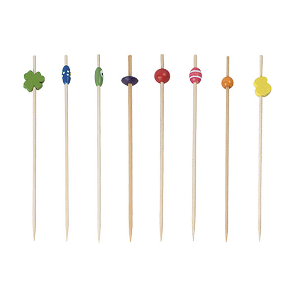 Dekorierte Picks Bamboo 12 (H) Cm Sortiment Bambus (100 Einheit)