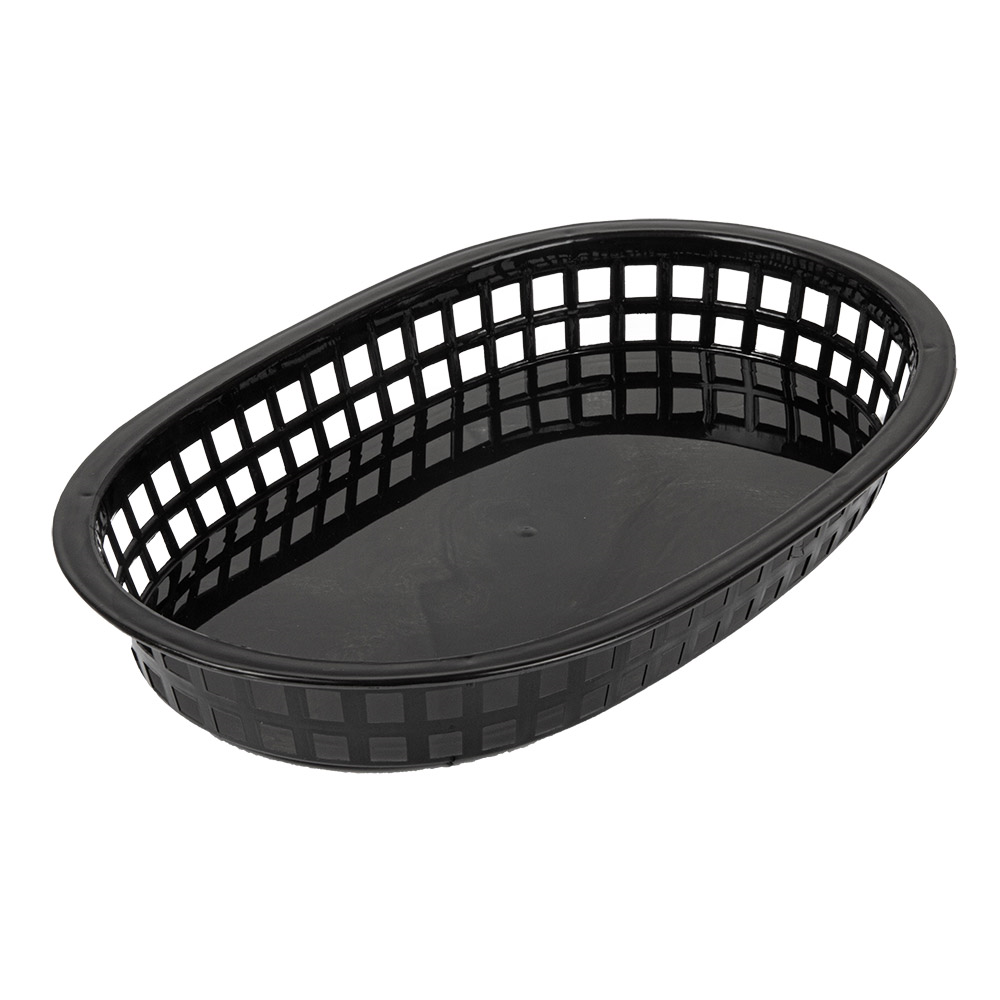 Plastikkörbe, Länglich 28X17,5X4 Cm Schwarz Pp (12 Einheit)