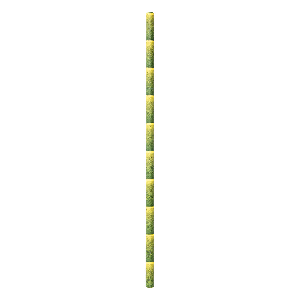Gerade Trinkhalme Bambus-Optik Paper Ø0,60X21 Cm Papier (3000 Einheit)