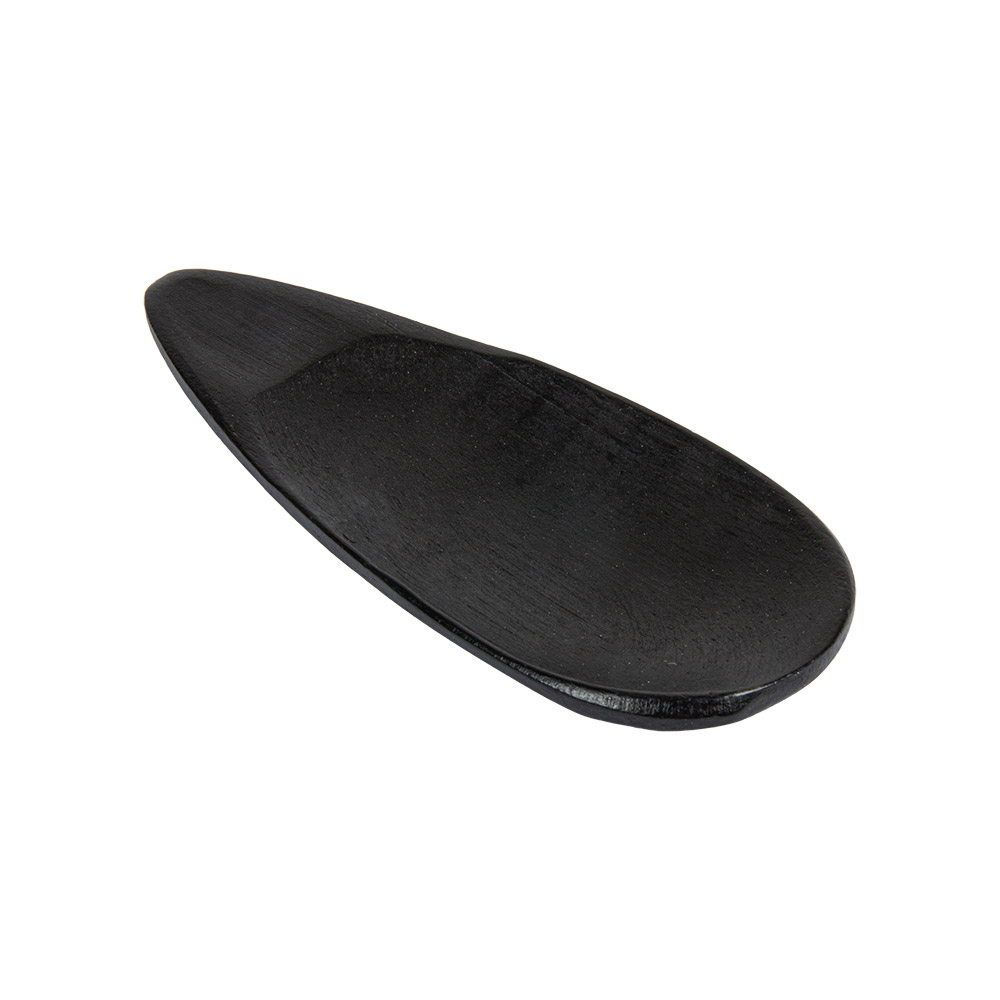 Ovale Mini Teller Bamboo 10X4X0,8 Cm Schwarz Bambus (12 Einheit)