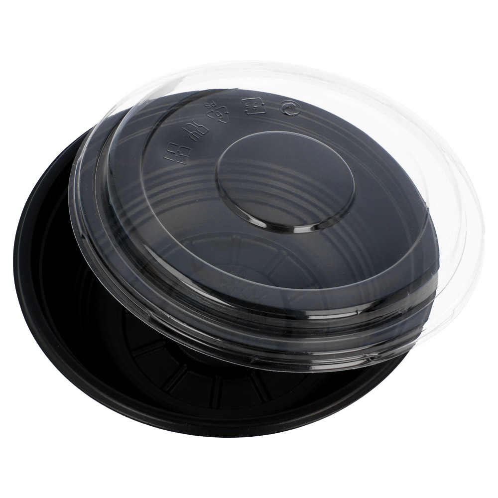 Bowls + Lids 700 Ml Ø 17X6,1 Cm Black Pp (500 Unit) - Code 195.41